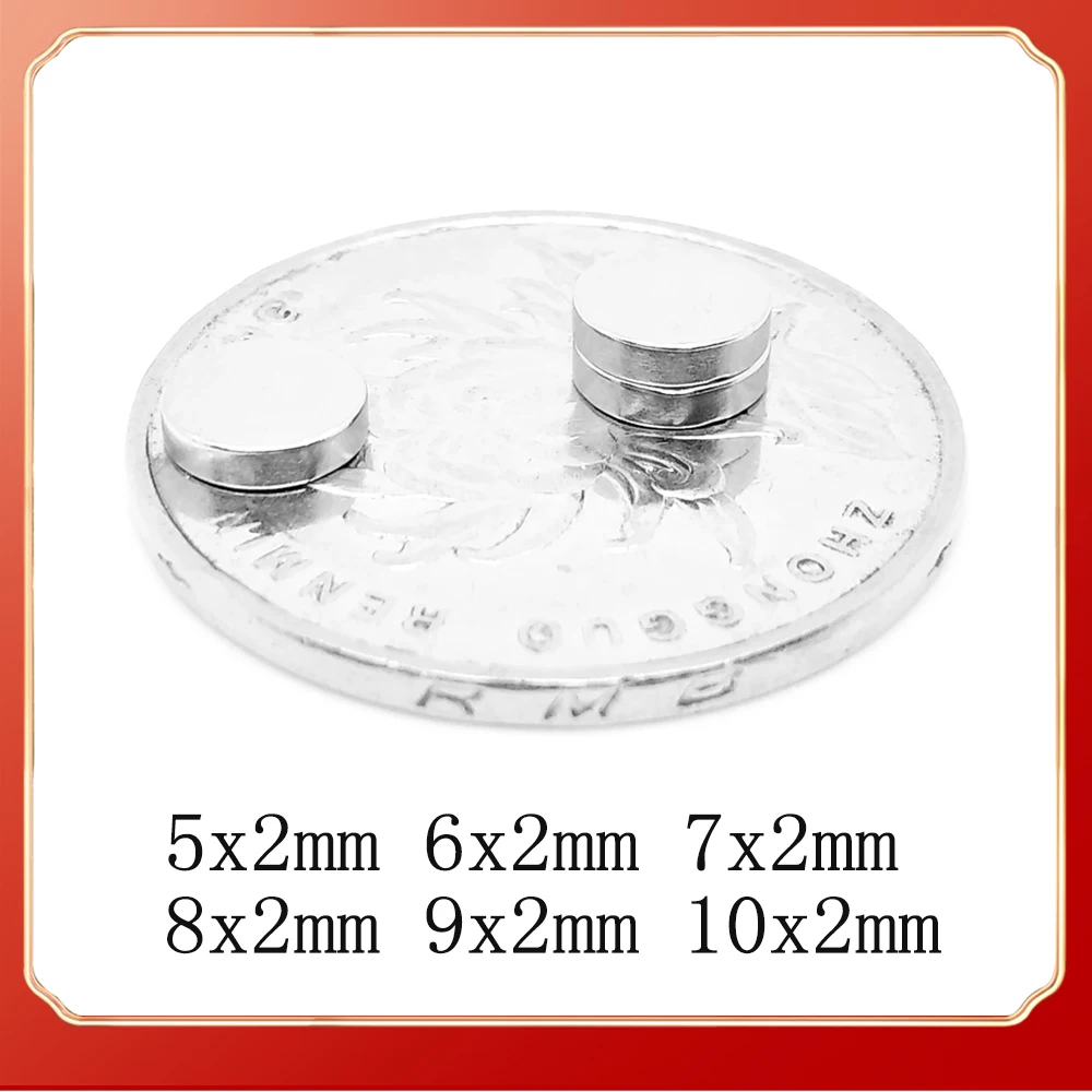 6x2 MM Powerful Round Neodymium Magnet 7x2 MM Strong Rare Earth Magnet 8*2 9x2 10x2 5*2
