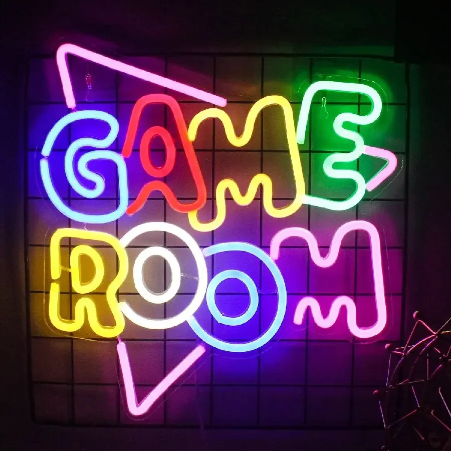 Insegna al Neon a LED a forma di Gamepad per la decorazione della stanza dei giocatori, insegna al Neon da gioco per la decorazione della parete