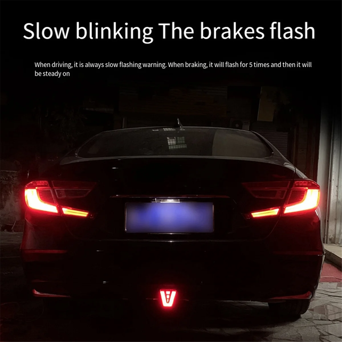 LED F1 V Style Brake Light Universal Car Rear Driving Fog Pilot Lights Rear Tail Third Brake Lamp for Car SUV JDM BBA