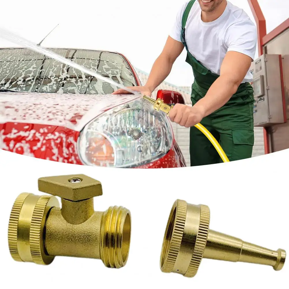 

High Pressure Car Wash Nozzle Efficient Brass Hose Nozzles for Car Wash Garden Watering High Pressure Leak-proof Heavy Duty