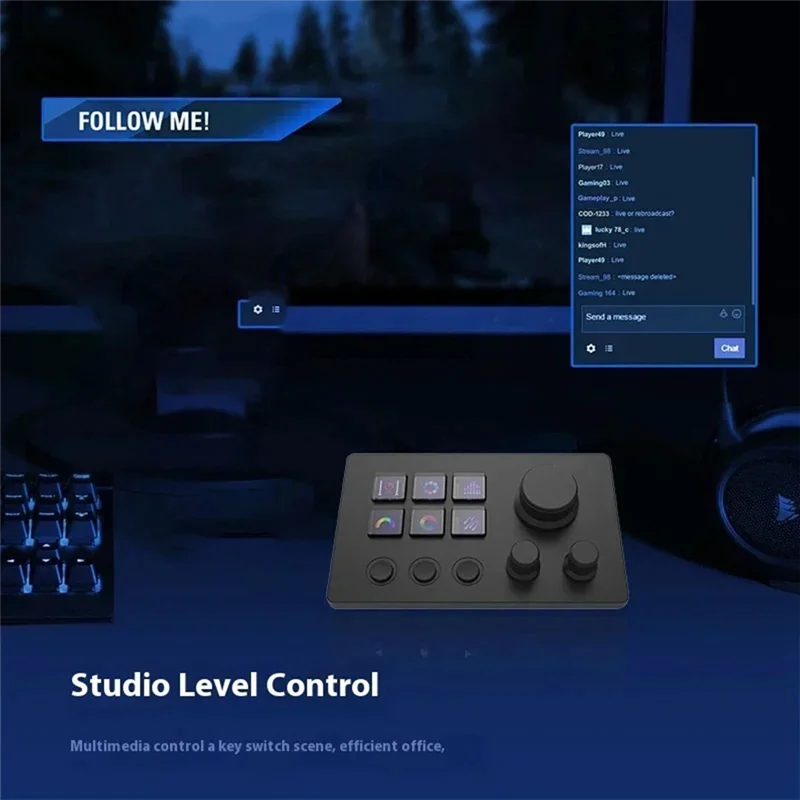 For Streamdeck Global Version Live Editing Design For Stream Deck Screen Knob Desktop Integrated Console Mini Visual Keypad