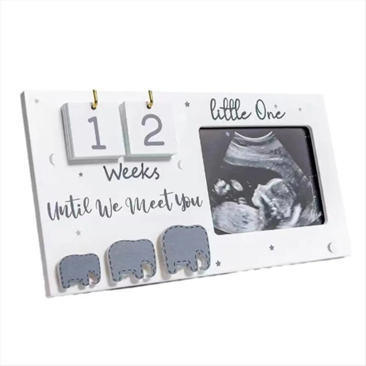 MALL Baby First Scan Photo Frames Pregnancy Announcement Gifts,Baby Sonogram Picture Frame Countdown Weeks,Picture Pregnant