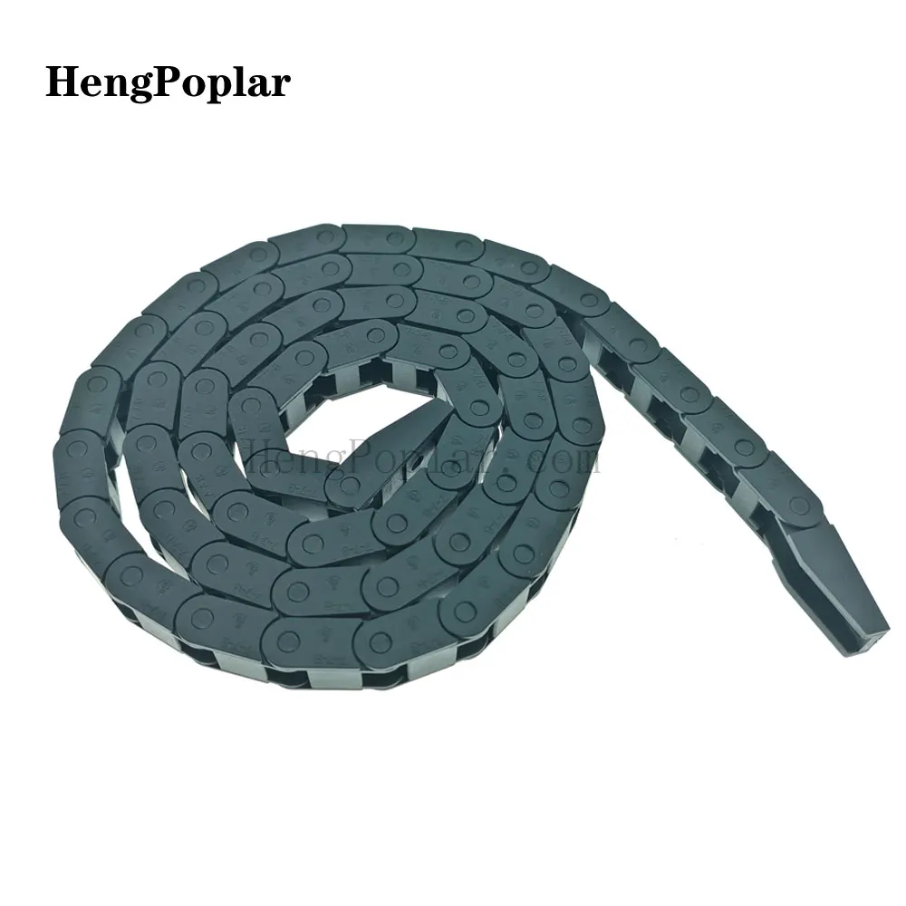 Arraste Cadeia Tipo Ponte Cable Carrier com Termina, CNC Router 3D Machine Parts, 7x7mm, 10x10mm, L1m
