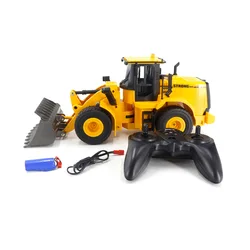 Huina 1552 Eleven Channel 1:16 Remote Control Loader Children'S Electric Toy Loader Model Simulation Of Road Cleaning