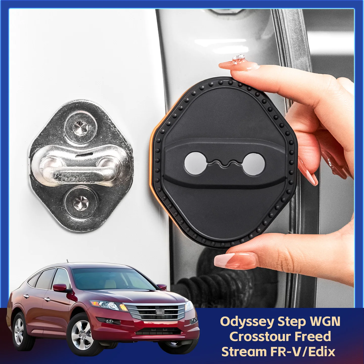 

2/4Pcs Silicone Car Door Lock Cover Protective Decoration Case For Honda Odyssey Step WGN Crosstour Freed Stream FR-V/Edix