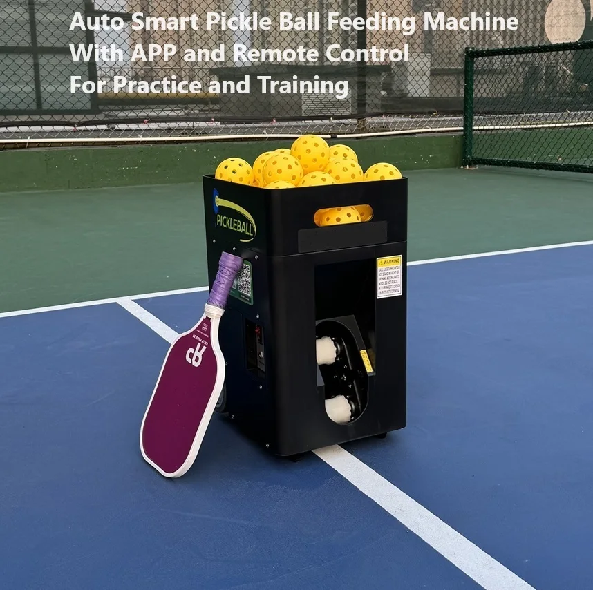 Auto Pickleball Serving Machine Adjustable Speed Pickleball Ball Machine for Home Club Coaches Training With APP Remote Control