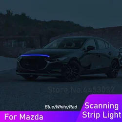 Pasek LED maska samochodu światła DRL do Mazda Axela Atenza CX5 CX8 CX9 CX30 CX7 12V efekt skanowania akcesoria do reflektor do jazdy dziennej dziennej