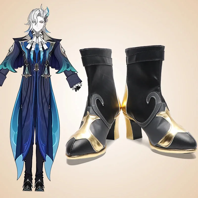 

Новые игровые ботинки для косплея Genshin Impact Neuvillette, индивидуальный реквизит для вечеринки в честь Хэллоуина, большие размеры для мужчин и женщин