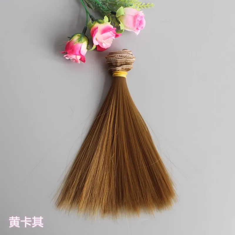 30cm*100cm doll hair Pink white green blue browncolor orange yellow color straight BJD doll trees diy doll wigs