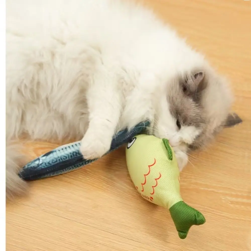 Funny Cartoon Fish Cat Toys Catnip Creative Interactive Toy Reduce Boring Cat Accessories