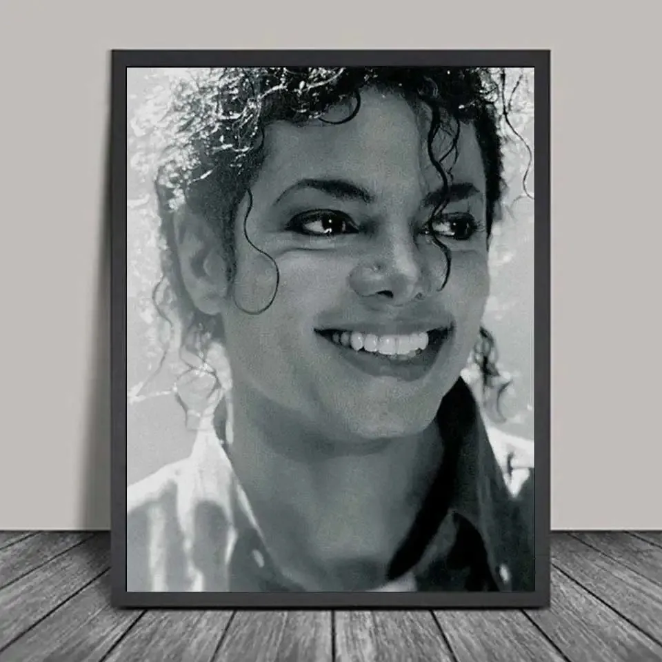 Famous Classical Dancer Singer  Michael Jackson Black White Print Art Canvas Poster For Living Room Decor Home Wall Picture