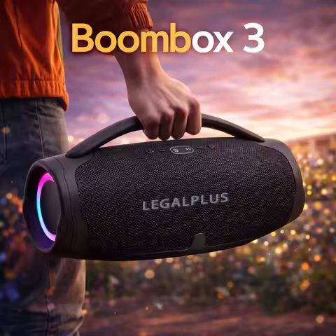 Caixa de Som Portátil Bluetooth 70W, Estilo Boombox com Alto-Falante Potente e Resistente à Água para Uso Externo