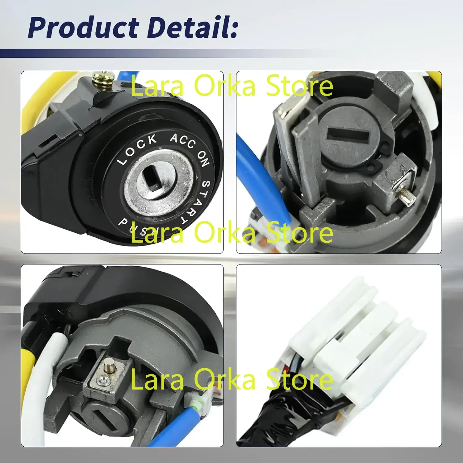 Cilindro di blocco interruttore di accensione illuminato con 2 tasti compatibile con Kia Soul 2014 2015 2016 2017 2018 2019 sostituire 81450-34190