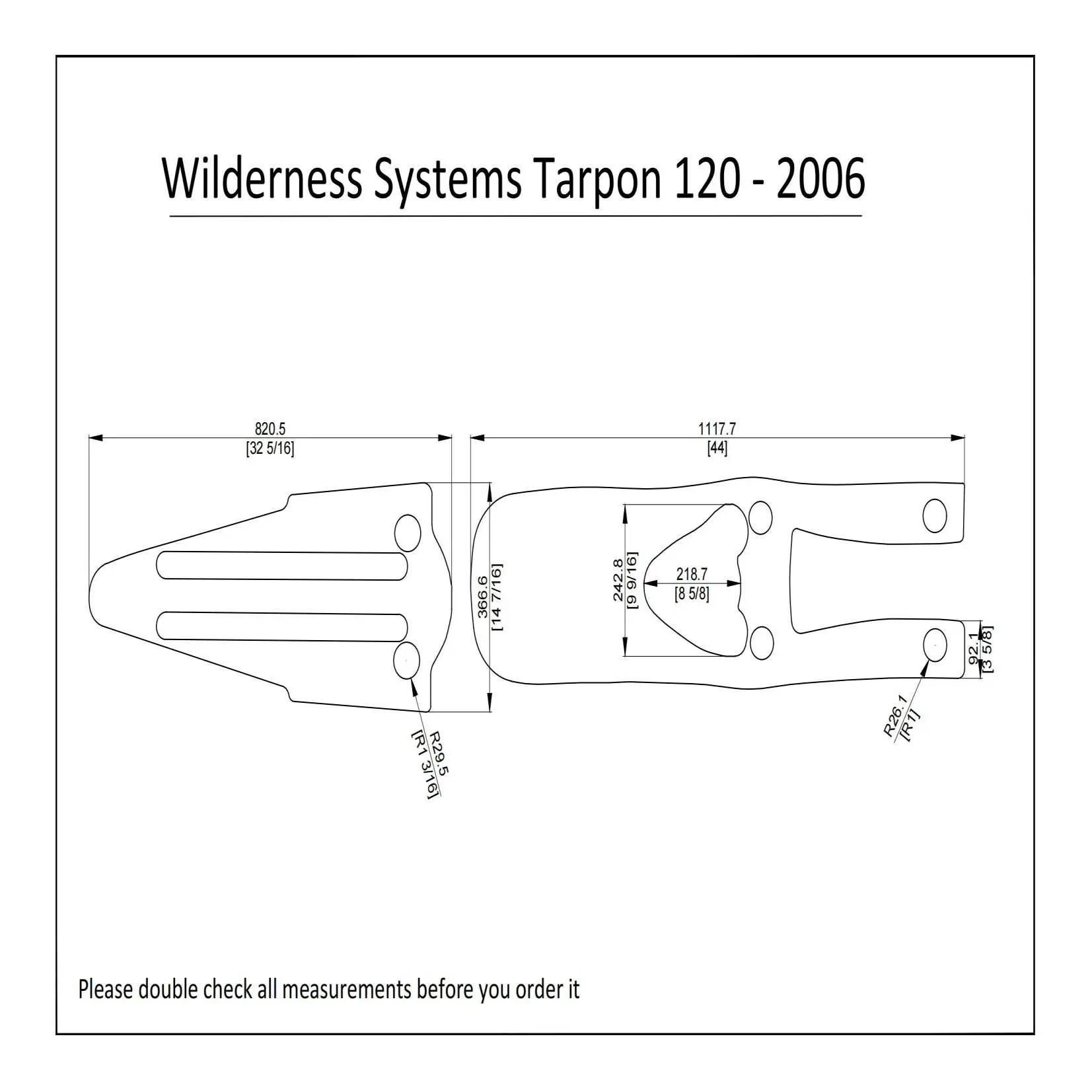 2006 Wilderness Systems Tarpon 120 Kayak Boat EVA Foam Deck Floor Pad Flooring