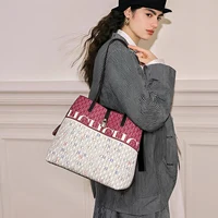 Bolso de mano personalizado para trabajo de mujer, novedad de 2024 estaciones, bolso de hombro Retro de gran capacidad a la moda