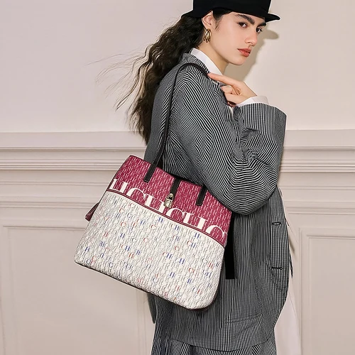 Imagen 1 del producto Bolso de mano personalizado para trabajo de mujer, novedad de 2024 estaciones, bolso de hombro Retro de gran capacidad a la moda