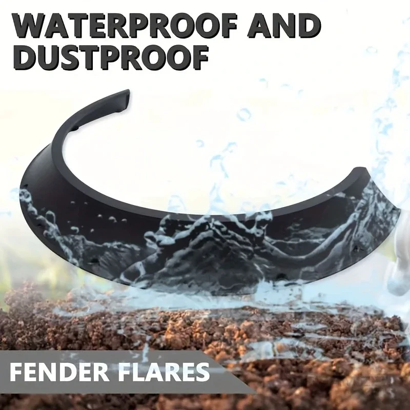 

Universal Wide Body Fender Flares Wheel Arches Mud Flaps For Sedan SUV Off-Road Vehicle 80*6 Black Car Exterior Accessories