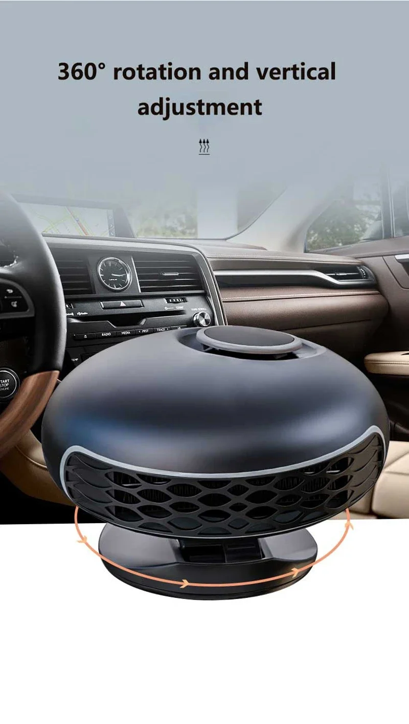 12V/24V Autoheizung Heiz- und Kühlung Zweifachnutzung Niedriger Stromverbrauch 360 ° Rotation Abtauung Entfroster Schnellheizung Klappbarer Ständer 2026 – Detail 8