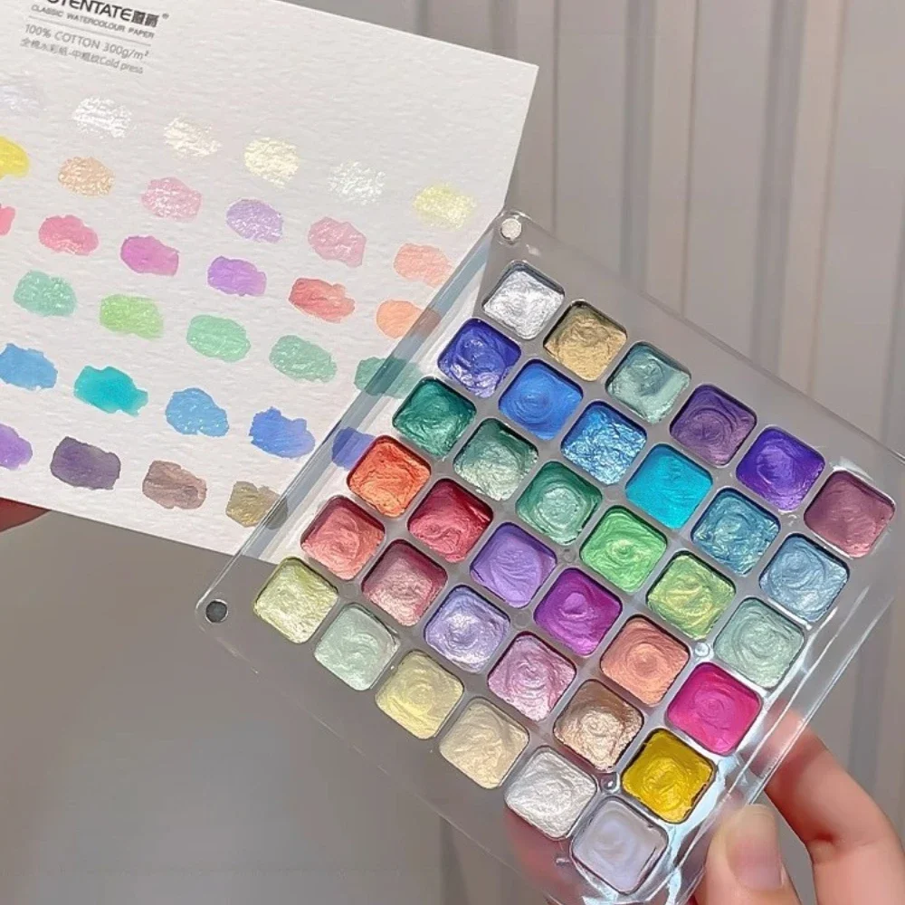 Nail Solid Pigment Nail Art Decor Watercolor Manicure Metallic Paint Draw Chrome Glitter Powder Flowers Nail Materials Set
