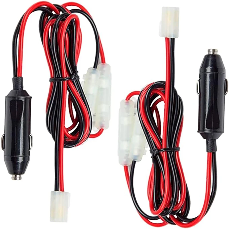 Icom Power Cable forMobile Radio 67 inch Heavy Duty 2 Wire Cord Extension15A Fuse Compatible with Vehicle Mounted Station