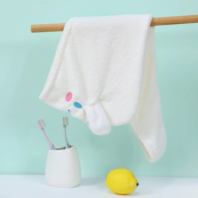 Toalla de pelo de gato para mujer, gorro de microfibra para pelo largo, secado rápido, fuerte, absorbente de agua