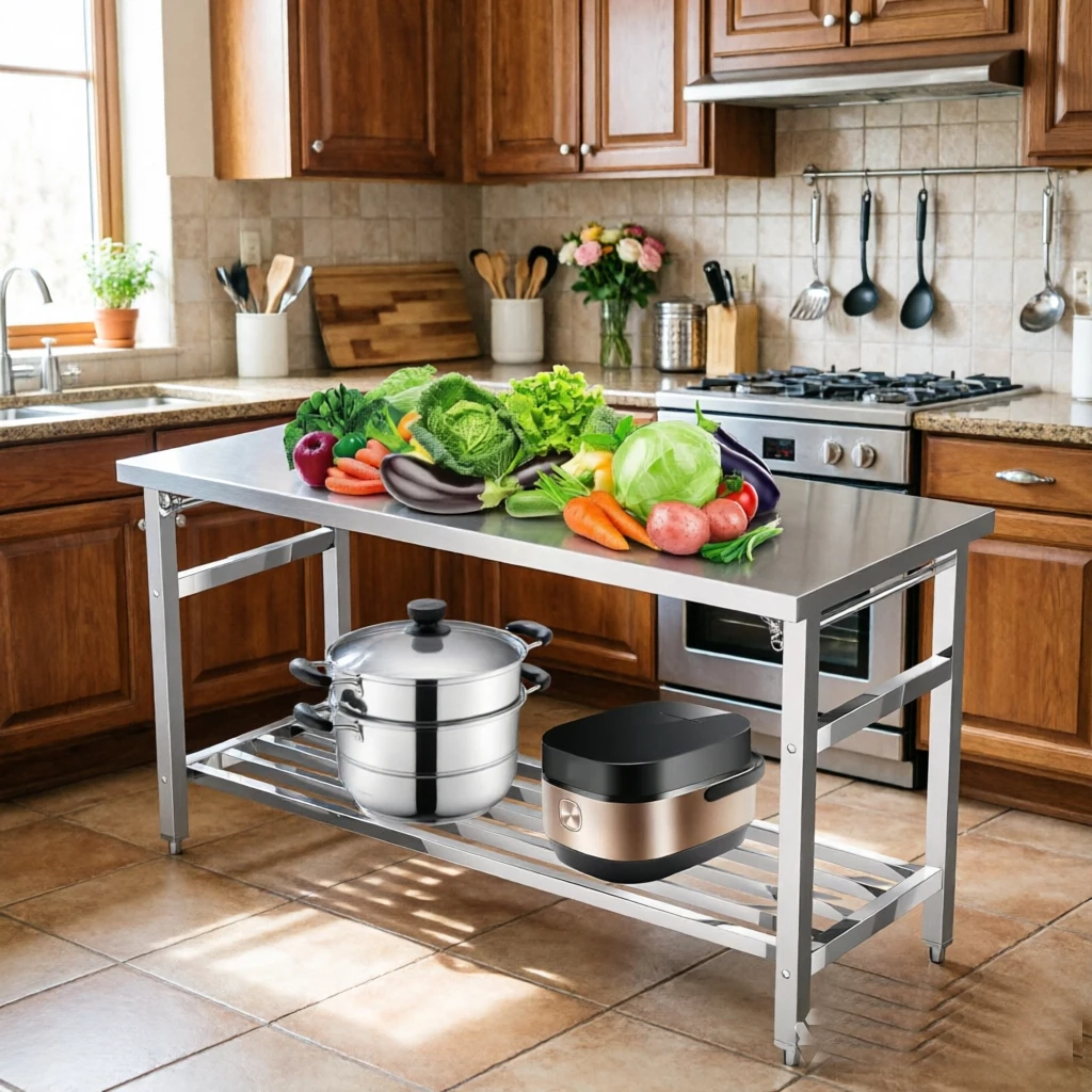 Commercial Stainless Steel Work Table 60x24x31.5 Inches Heav