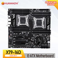 HUANANZHI X79 Motherboard 16D LGA 2011 Intel Dual CPU REG ECC DDR3 Support 1333 1600 1866MHz SATA3 USB3.0 E-ATX with VGA