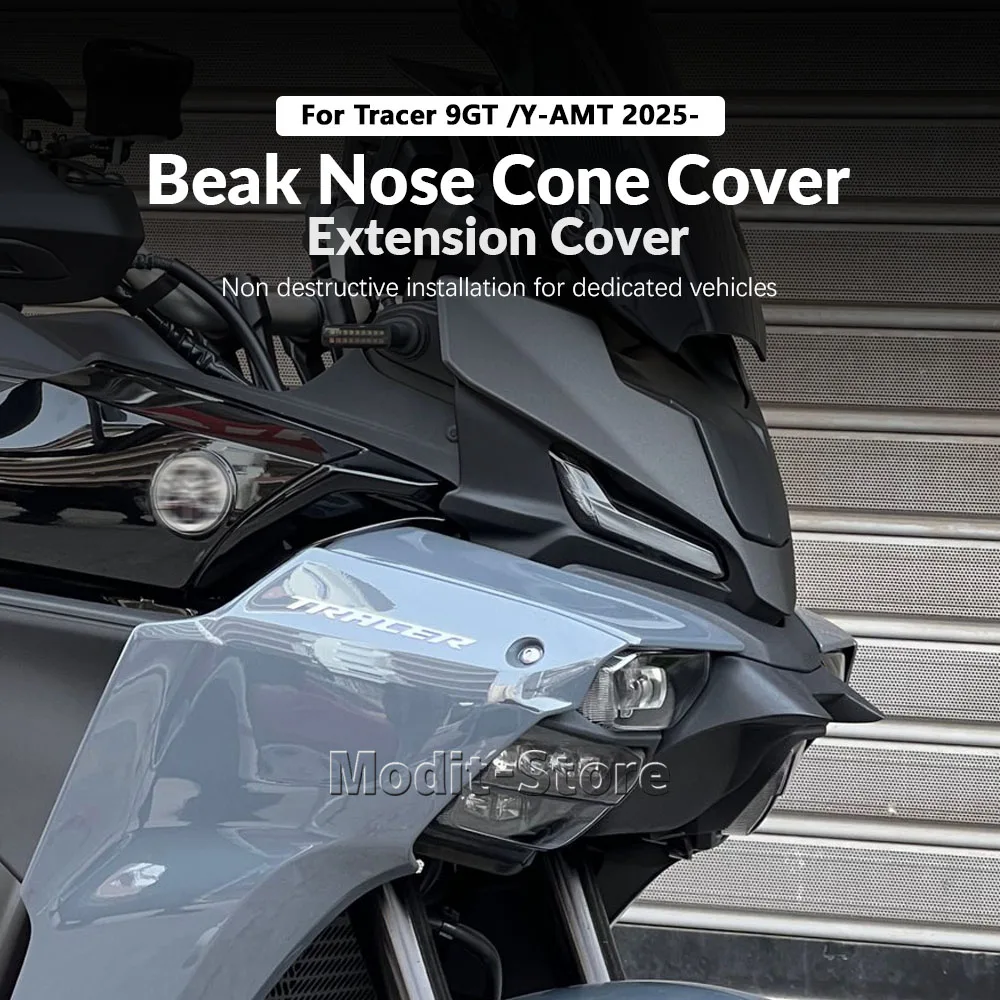 For YAMAHA 9 GT+ GT Y-AMY Tracer 9GT+ 9GT 2025 2026 Motorcycle Beak Nose Cone Extension Cover Front Wheel Fender Extender Cowl