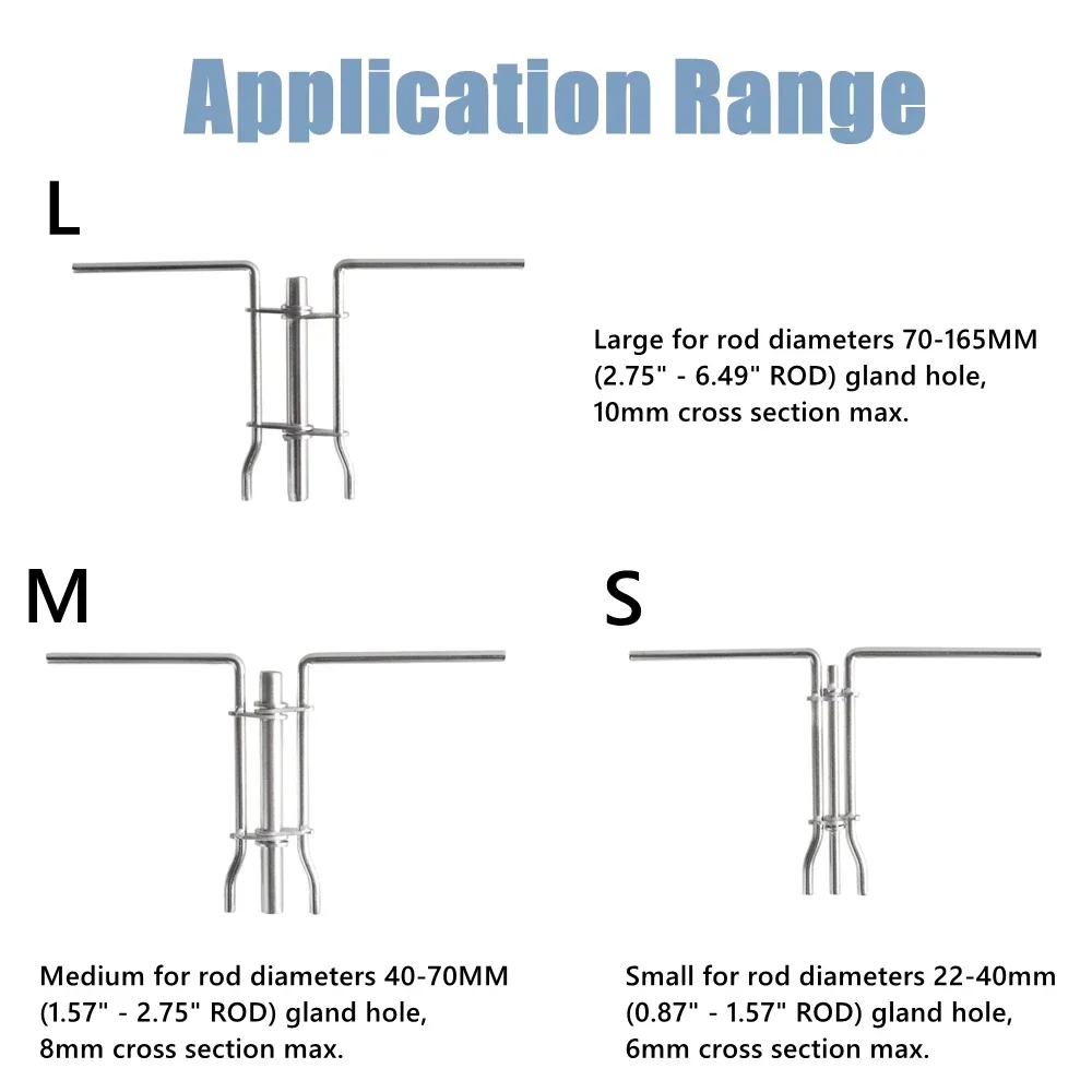 Universal Hydraulic Cylinder Piston Rod Seal U-cup Installation Tool S/M/L Stainless Steel Boost Controller Repair Tool 3pcs SML