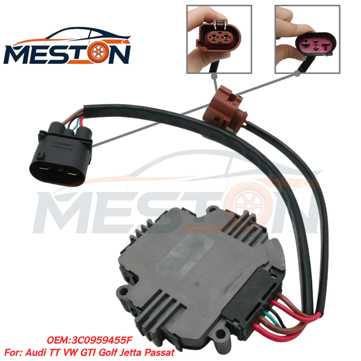 OEM 3C0 959 455F  3C0959455F Radiator Cooling Fan Control Module For VW Golf Jetta PASSAT  For AUDI A3 TT CAR  ACCESORIES