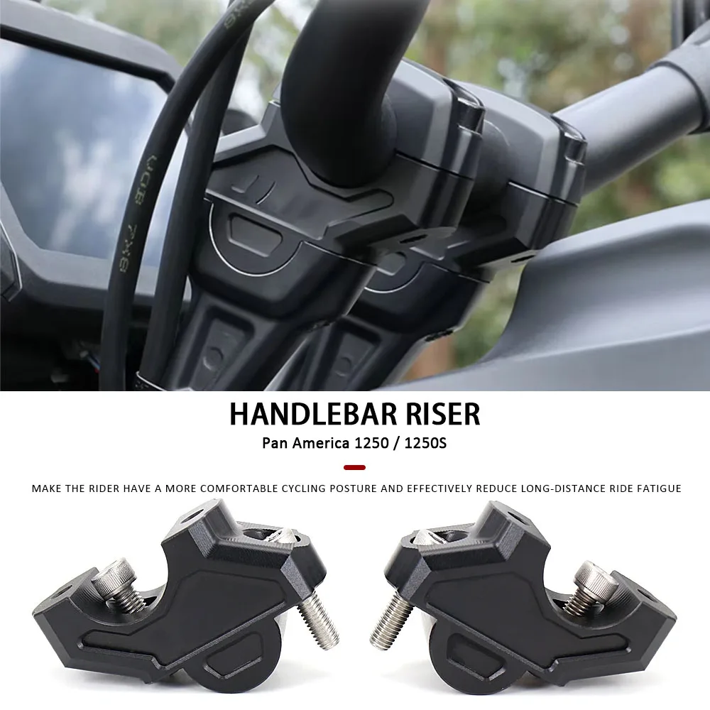 

New 2021- For Pan America 1250 1250 Special Motorcycle Aluminum Handle Bar Riser Clamp Extend Handlebar Adapter Mount 1250 S