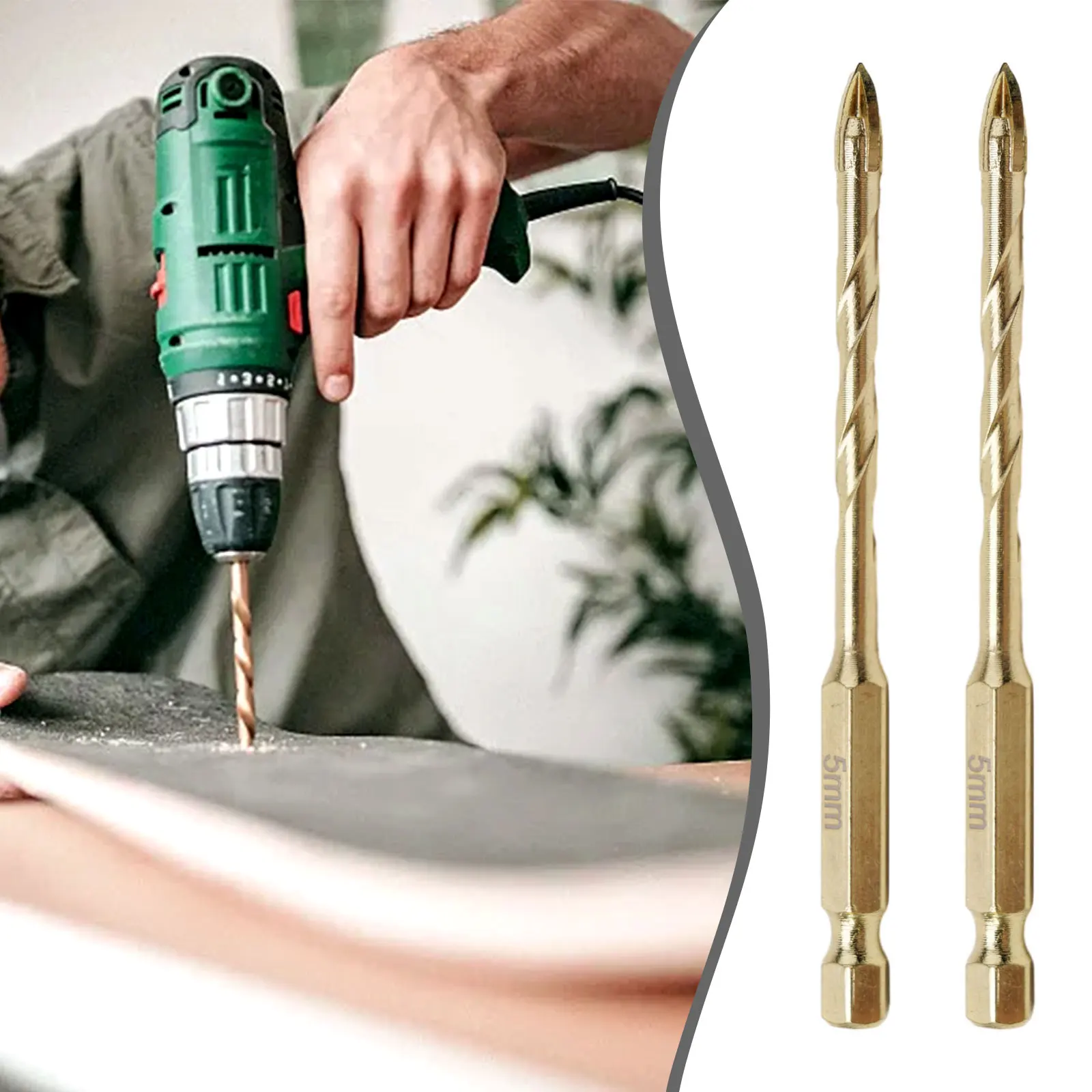 

2 шт., 5-12 мм, 4 флейты, твердосплавные сверла для стен, стекла, дерева, металлической плитки, дерева, электрическая дрель, аксессуары, электроинструменты