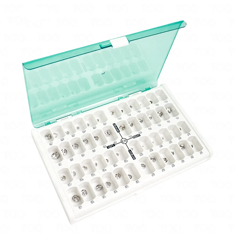 48Pcs/Box Dental Kid Crowns Preformed Metal Crown Stainless Steel Temporary Crowns Dentistry Orthodontic Material Therapy Tools