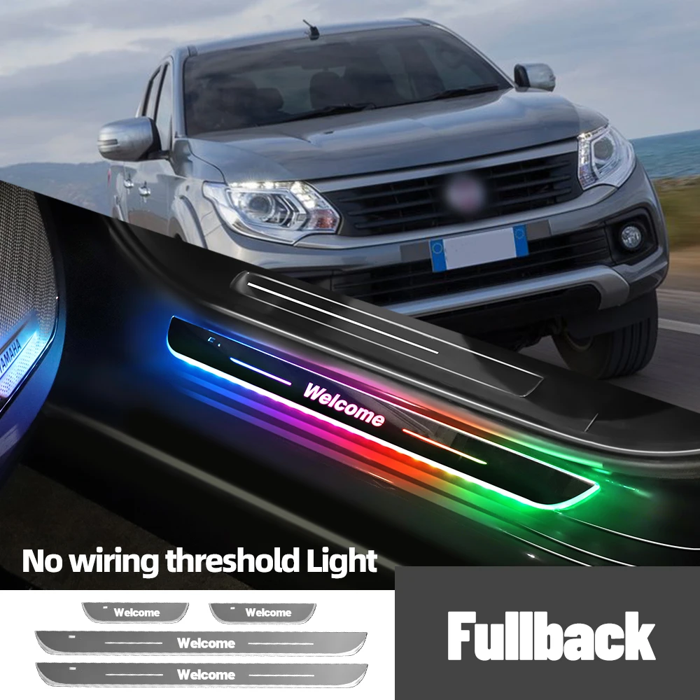 

For Fiat Fullback 2016-2017 Car Door Sill Light Customized Logo LED Welcome Threshold Pedal Lamp Accessories