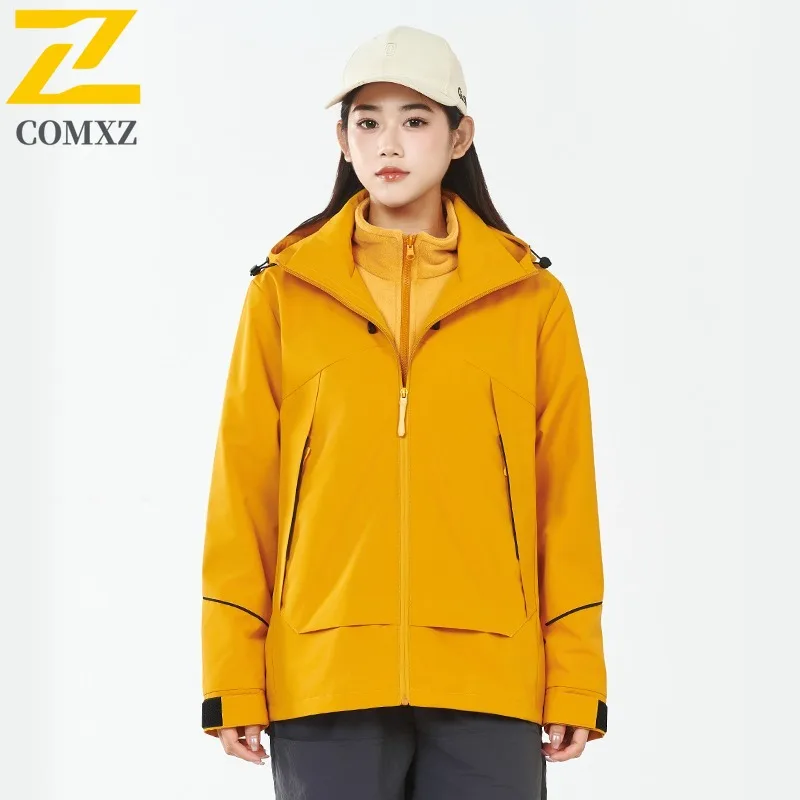 سترة رجالية عصرية بقلنسوة عالية الجودة من COMXZ للاستكشاف الخارجي سترة سميكة ودافئة لرحلة غير رسمية ملابس شتوية جديدة مقاومة للبرودة #1