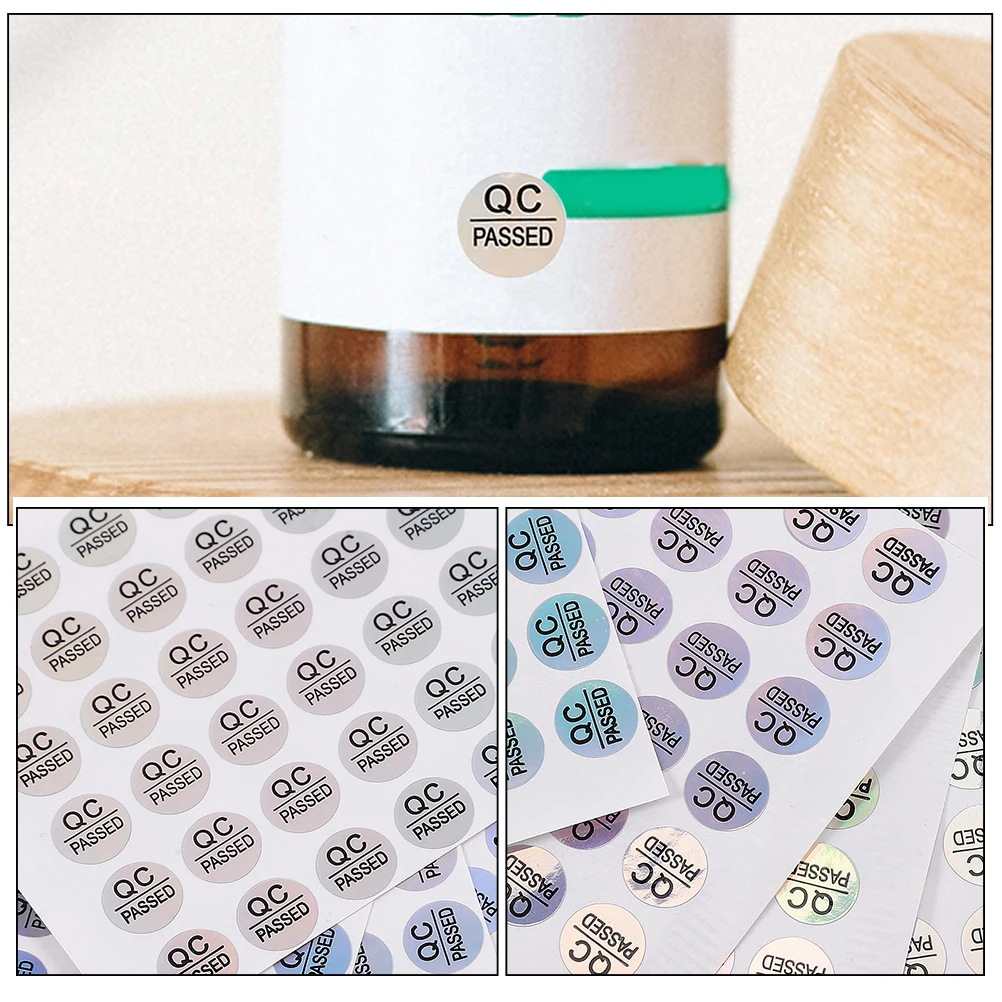 2400pcs PASS Tags Stickers Inspection Labels Self Adhesive Quality Test Clear Printing Warehouse Monitoring Production