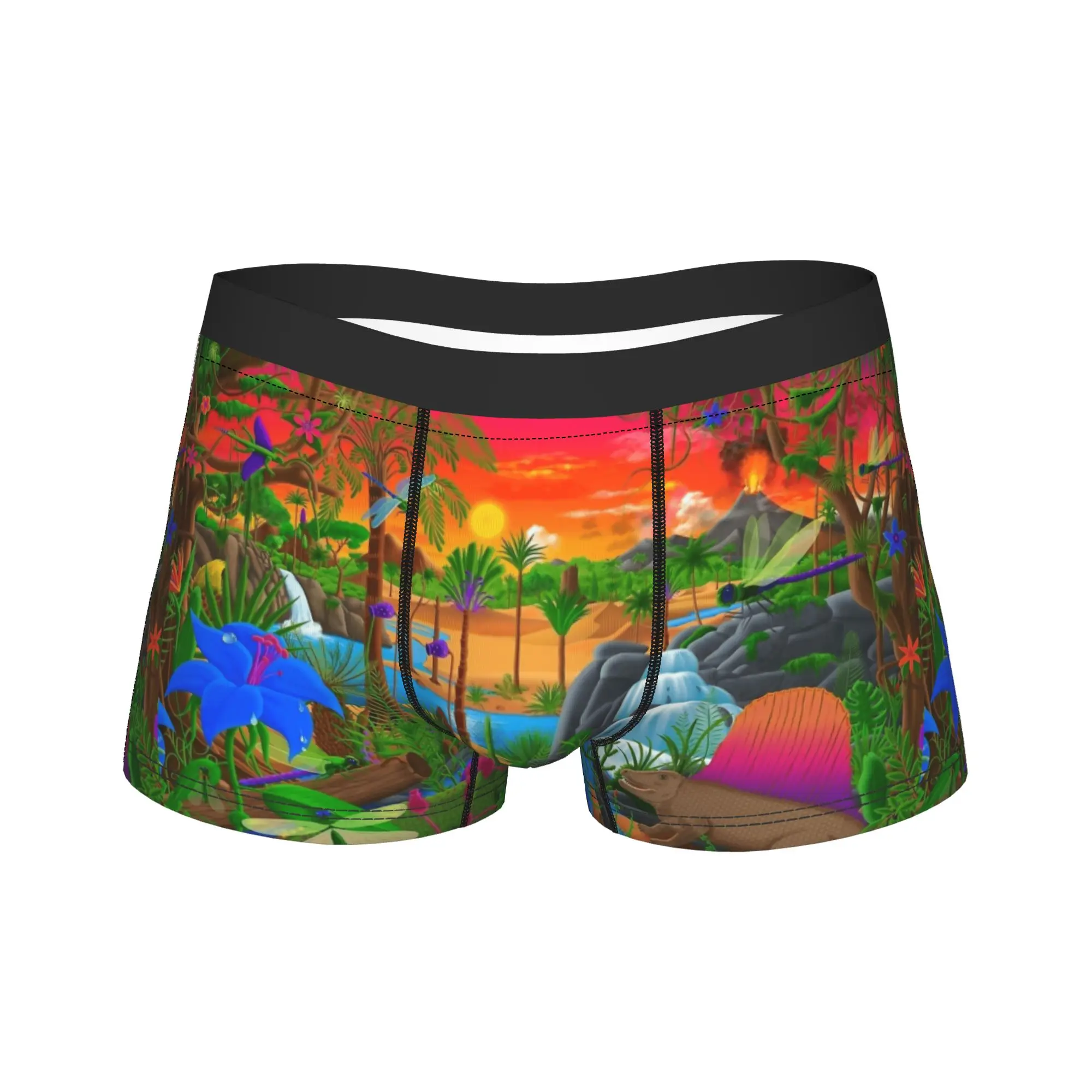 

Нижнее белье Primeval Oasis, оригинальные трусы-боксеры с узором для мужчин, боксеры-шорты с большим карманом