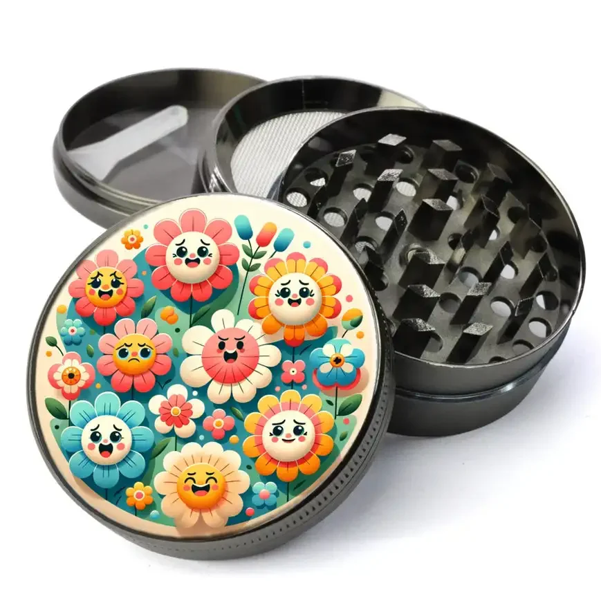 

3D Sunflowers Metal Herb Grinder Cute Girly Grinder 2inch/50mm