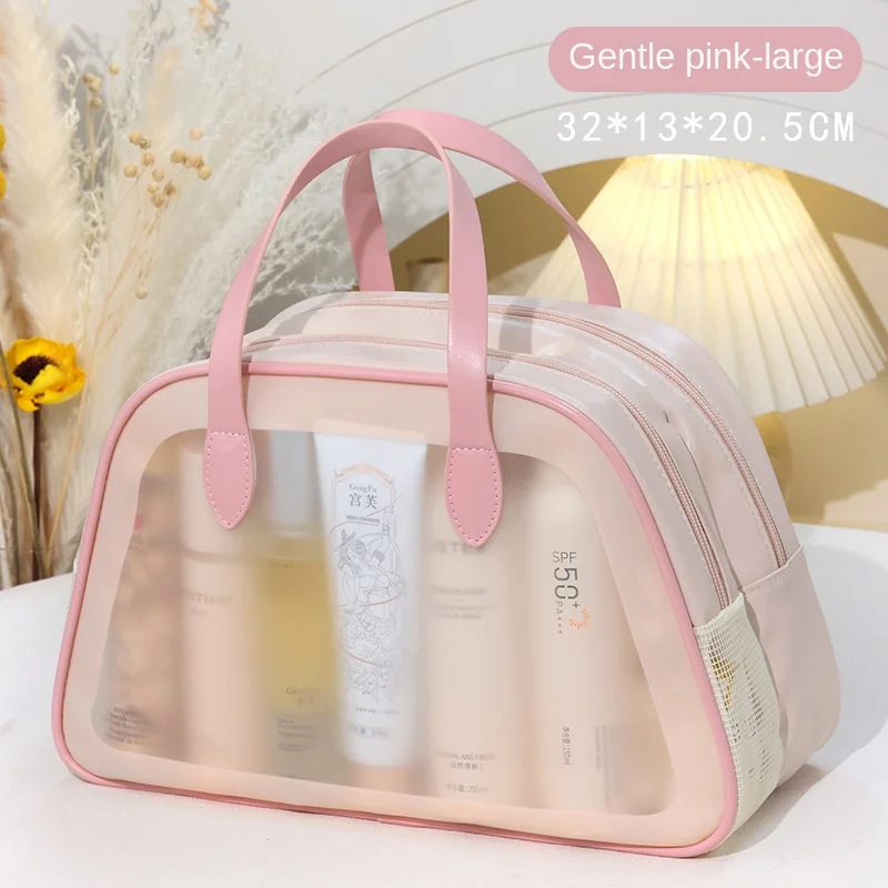 Dry and Wet Separation Makeup Bag with Large Capacity, Portable and Waterproof Cosmetic Bag