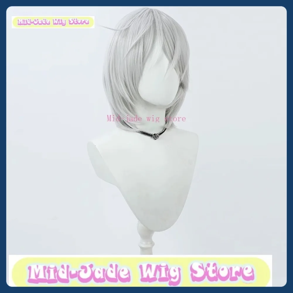 منتصف اليشم شعر مستعار NIJISANJI Kuzuha الدموي رائع شعر مستعار تأثيري أنيمي لعبة لعب الأدوار الشعر الاصطناعية هالوين ملابس تنكرية للحفلات الدعائم