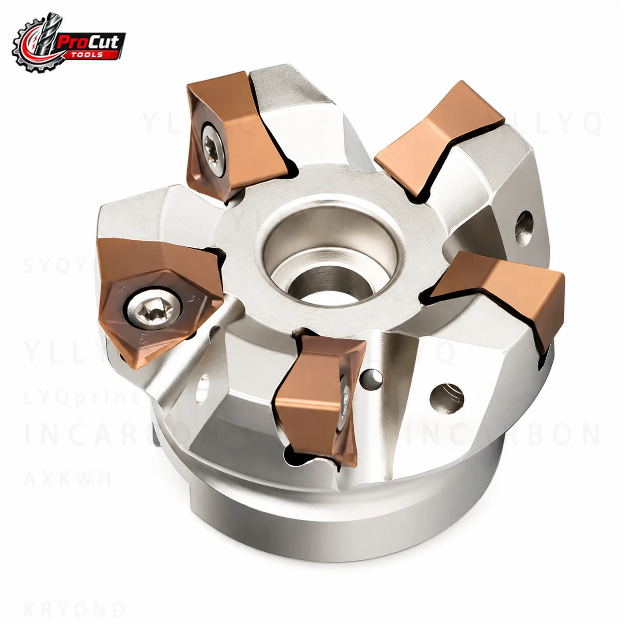MFWN900 Double‑Sided Hex Heavy Milling Cutter Head, Fit WNMU0806 Insert, Compatible with FMB Tool Holder for CNC Milling Machine