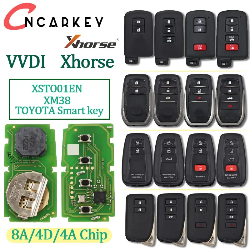 

Xhorse VVDI XM38 Smart Key for Toyota Lexus Updated Version Support 312 314 315 434 XSTO01EN Proximity Remote Key 8A 4D 4A Chip