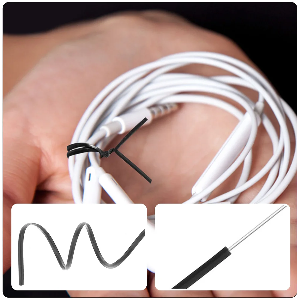 

1000Pcs Flexible Iron Wire Ties Reusable Cord Organizer for Gift Bags Candy Bags Wire Management
