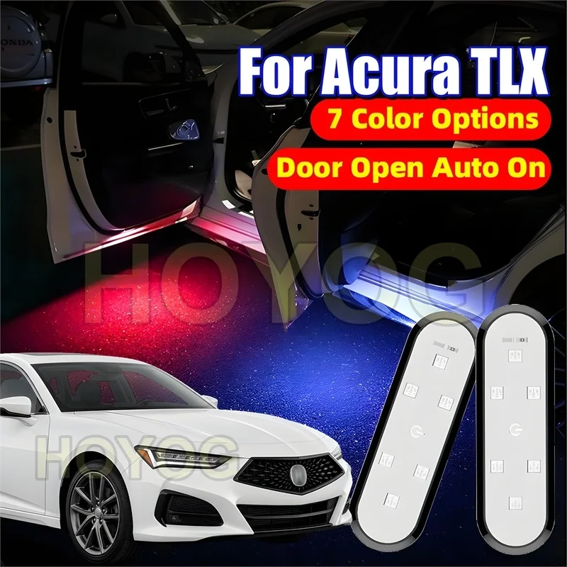 Fit for Acura TLX 2020-2026 USB Rechargeable LED Car Door Light featuring a Magnetic Sensor