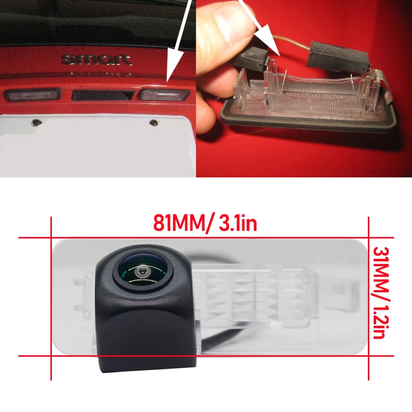 HD Fisheye Car Rear View Reverse Camera For Mercedes Smart FourTwo W450 W451 2004 R300 R350 ED Coupe C451 Cabrio A451 2007