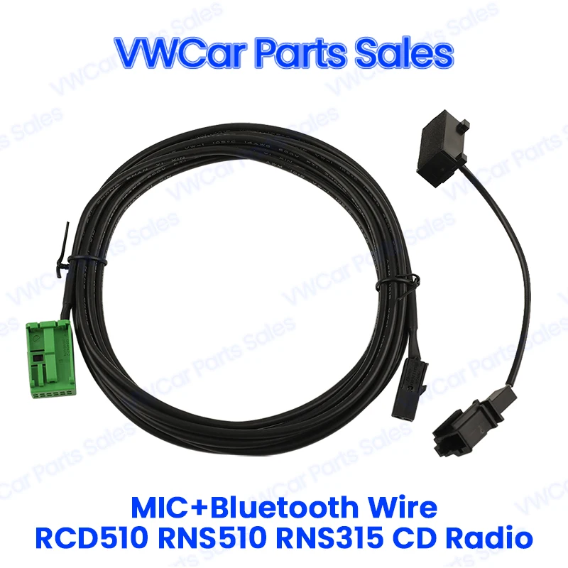 

Car Bluetooth Wire Harness Cables + Microphone For VW PQ RCD510 RNS510 RNS315 Radio For Skoda Columbus For Seat Media System