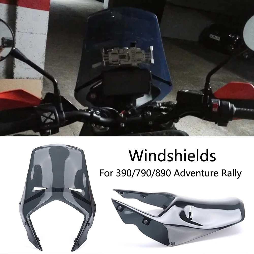 Motorcycle Front Windshields Windscreens Wind Deflector Fly Screen Fairings For KT-M 790 890 390 ADV Adventure Rally 2017 - 2021