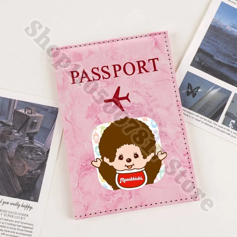 Funda Protectora para Pasaporte con Diseño de Dibujos Animados para Adultos y Niños, Estuche para Tarjetas de Identificación con Diseño Creativo de Anime Monchhichi, Regalos de Cumpleaños para Mujeres y Niñas 2026
