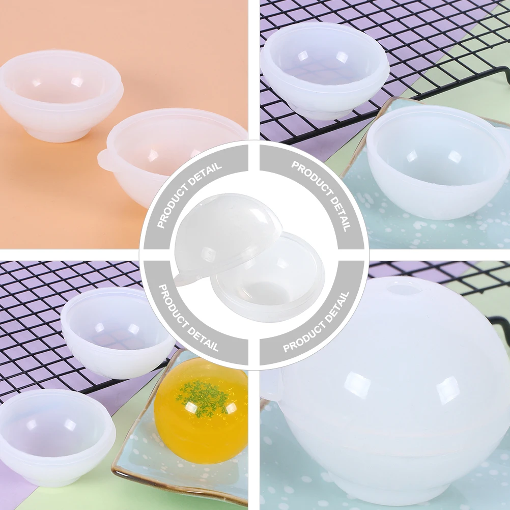 قالب من السيليكون شكل كروي سهل التنظيف ملحقات حرفية غير لاصقة C قوالب تزيين DIY قالب فني من الراتنج