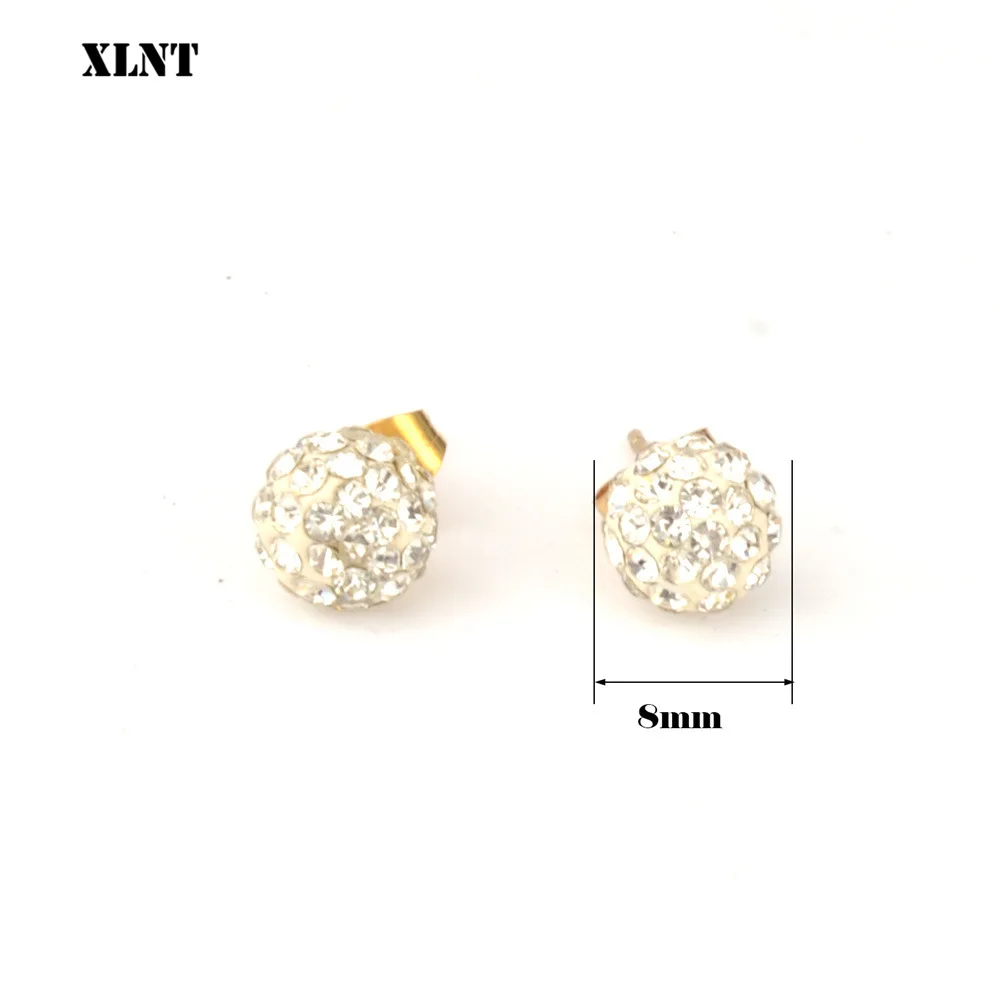 XLNT Crystal 2019 New Fashion Earrings Women Jewelry Accessories  Ball Stud Earring  Bijouteria brincos